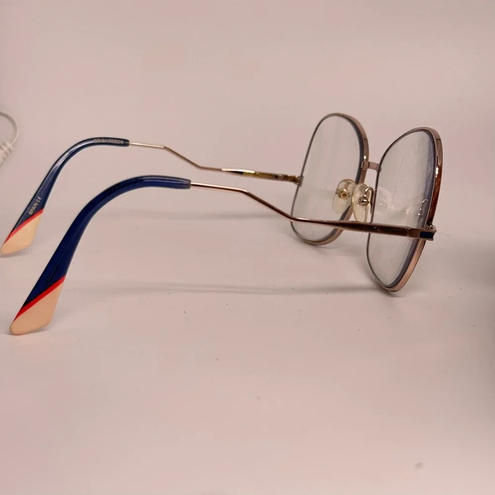 Etnia Barcelona Donatella PGBL Rose Gold Navy Blue Eyeglass Frames 56-16-145